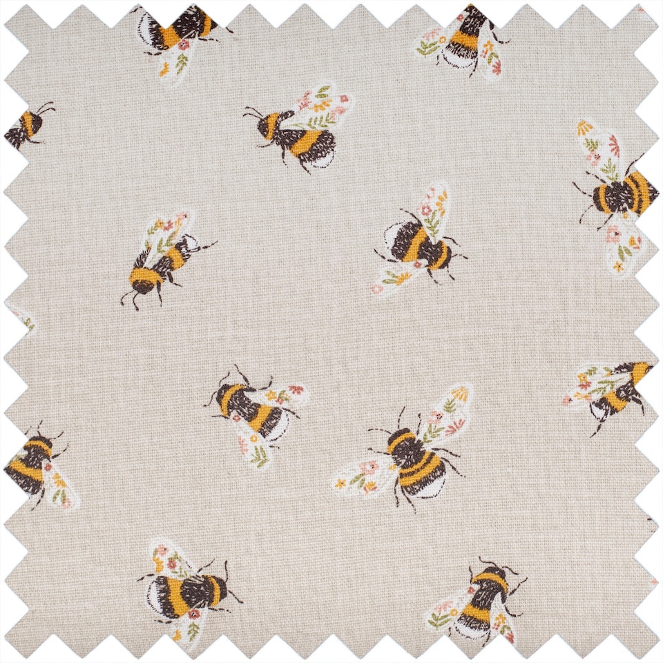 image 1 of Hobby Gift Knitting Storage Bag with Zipped Needle Case, Natural Bees