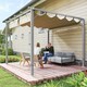 image 2 of Outsunny 3 x 3(m) Aluminium Garden Pergola with Retractable Roof, Grey