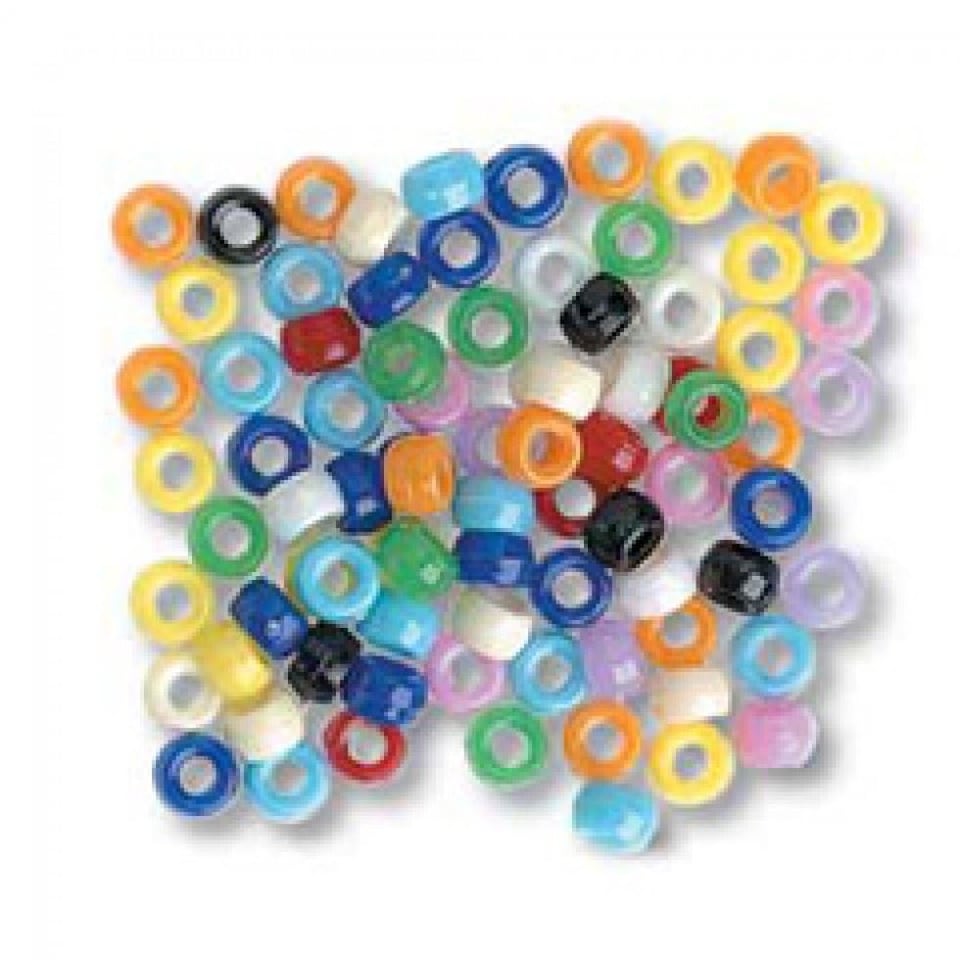 Trimits Mini Glow In The Dark Crow Beads for Embroidery & Jewellery Making - per pack of 100