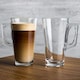 image 6 of Vela Glass Coffee Mugs With Handle Drinking Glass Tea Juice Tall 385ml | Clear | Clear | Set of 4