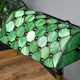 image 7 of HOMCOM Stained Glass Table Lamp, Vintage Lamp with Green Handmade Shade, Metal Base, Antique Bedside Lamp for Bedroom Living Room Home Decoration