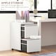 image 3 of Vinsetto Steel File Cabinet with Lock Hanging Bar for Letter A4 Legal, White