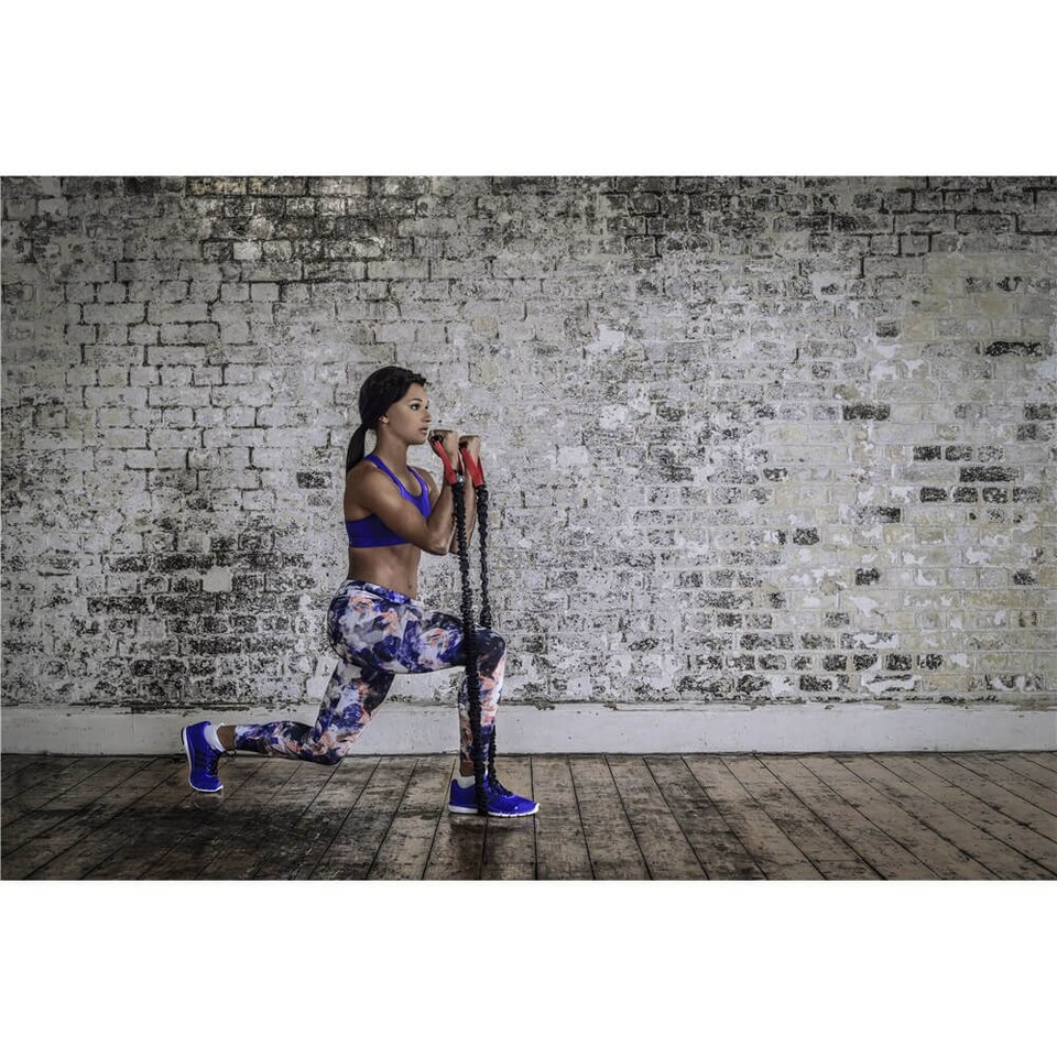 image 1 of Adidas Power Tube Level 2, Medium Resistance Band with Padded Sleeve, 122 cm, Red/Black | Black | RED | 122 cm