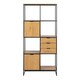 image 2 of Swindon Bookcase with 2 Doors, 3 drawers and 2 Shelves in Black