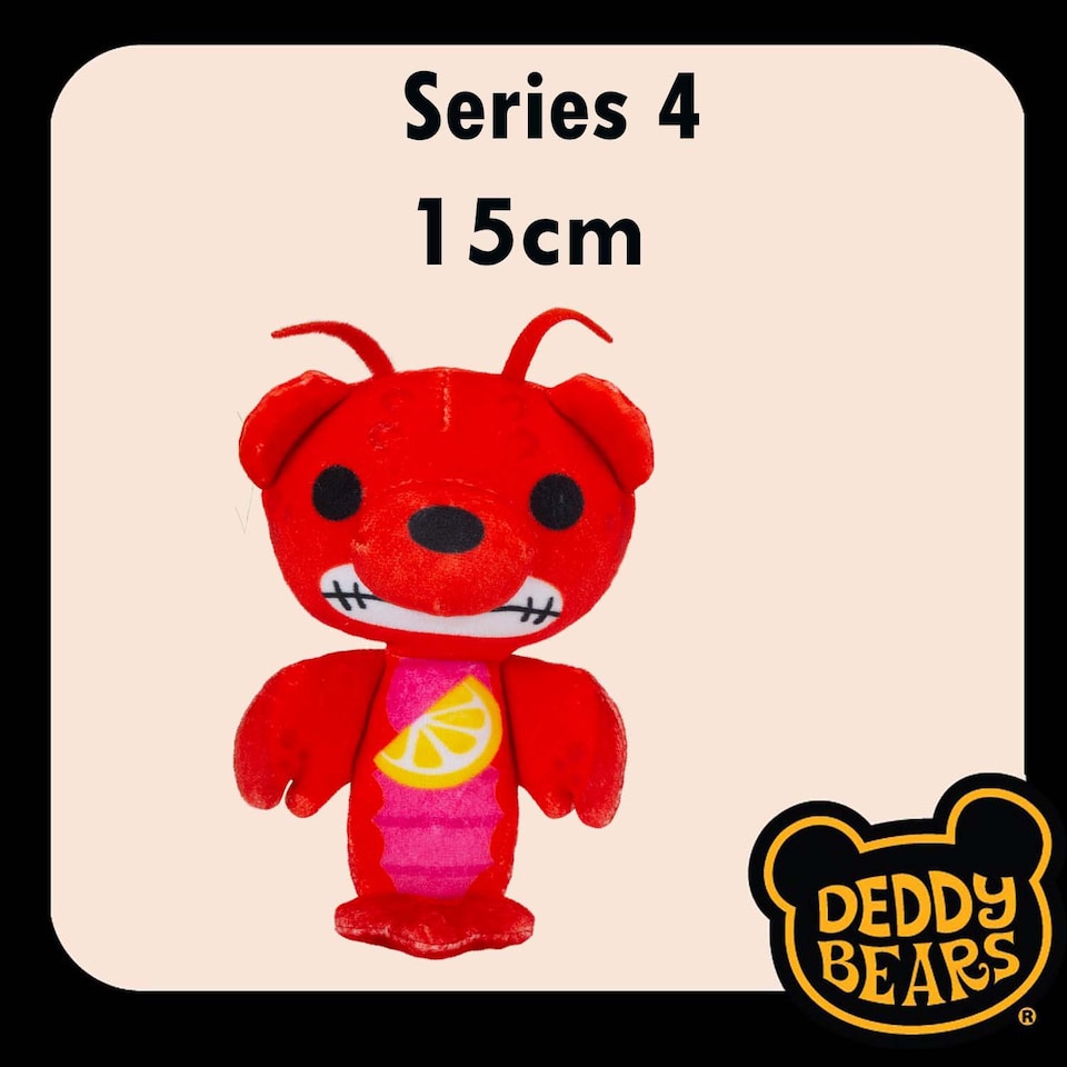 image 1 of vfm-estore Deddy Bears Hank Hotpot Soft Toy 14 x 15 x 8 cm - Red