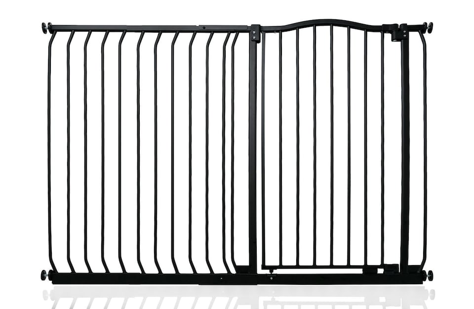 image 1 of Safetots Extra Tall Curved Top Safety Gate, 134cm - 143cm, Matt Black, Extra Tall 100cm in Height, Pressure Fit Stair Gate, Baby Gate for Doors Hallways and Spaces, Safety Barrier, Easy Installation