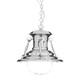 image 1 of Interiors by Premier Small Chrome Lighthouse Pendant Light, Industrial Style Hanging Light With Dome Glass Shade