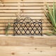 image 2 of 27cm Black Plastic Garden Patio Lawn Border Fence Edging White