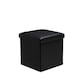 image 5 of Faux Leather Storage Ottoman Storage Box With Lid Foldable - 38x38x38cm Square White