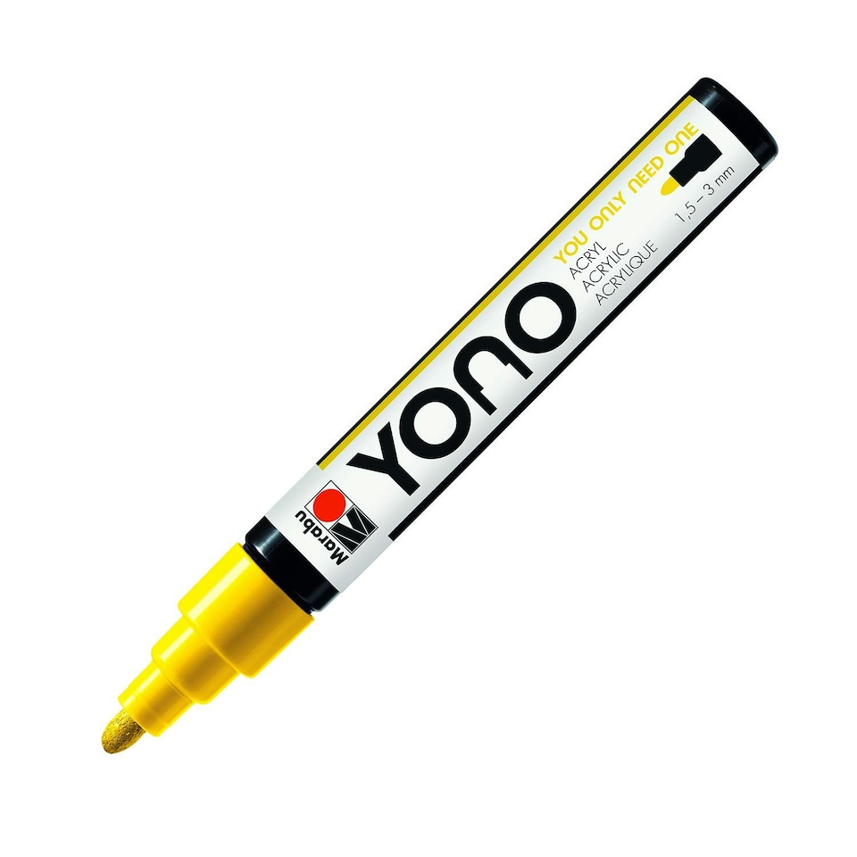 image 1 of Marabu YONO Marker - Yellow 019 - Bullet Tip 1.5-3mm - Marabu - MR12400103019