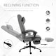 image 4 of Vinsetto Ergonomic Office Chair Adjustable Height w/ Wheels Footrest Light Grey