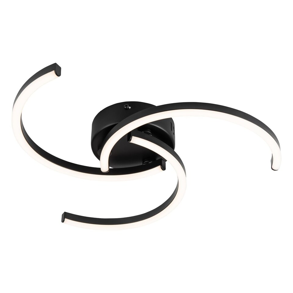 image 1 of Curve - Black LED Flush Ceiling Light | Black | 1