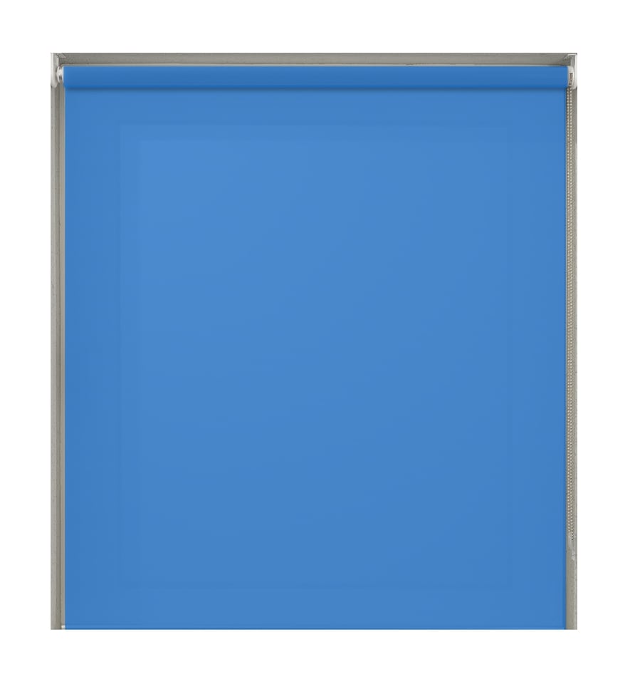 image 1 of 125cm Blue Plain Straight Edge Daylight Roller Blind | Blue | Blue
