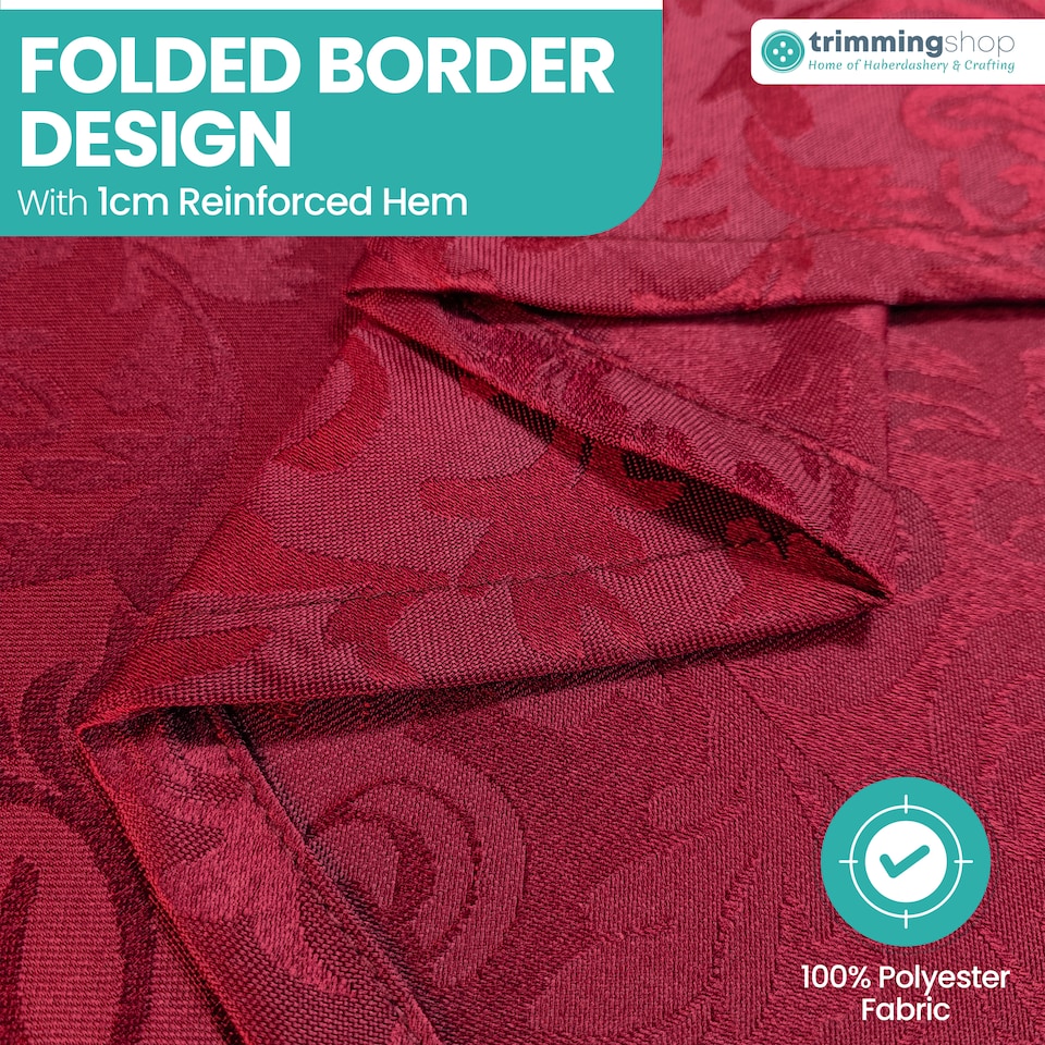 image 1 of Square Damask Table Cloth, Soft Washable Table Cover - 90" x 90"