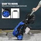 image 8 of Outsunny 1800W Power Washer 150 Bar Pressure 6M Hose and Hose Reel, Blue