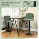 image 4 of HOMCOM Bar Stools Set of 2, Modern Armless Bar Chairs Green