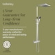 image 6 of Balterley Empire Square Thermostatic Shower Kit with Fixed Head and Adjustable Handset | Silver | Chrome | 1