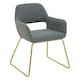 image 2 of Interiors by Premier Grey Dining Chair, High Quality Kitchen Chair, Back & Arm Support Fabric Chair, Easy to Clean Armchair