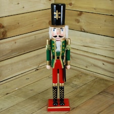 60cm Christmas Nutcracker Wooden Soldier Decoration - Green Jacket