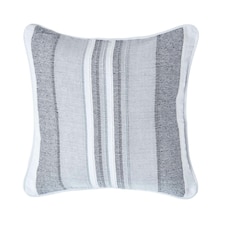Homescapes Cotton Striped Monochrome Cushion Cover Morocco - 45 x 45 cm | Grey | Monochrome | 45 x 45 cm
