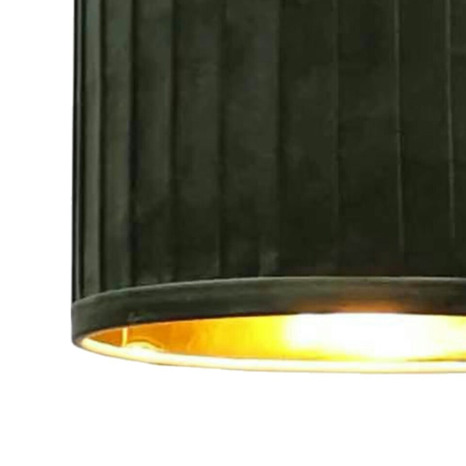 image 1 of First Choice Lighting Tuscan White Ceramic Lamp with Green Pleated Velvet Shade White | Green