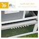 image 5 of PawHut Rabbit Hutch, Guinea Pig Cage 2 Tier w/ Sunlight Roof & Tray, Grey