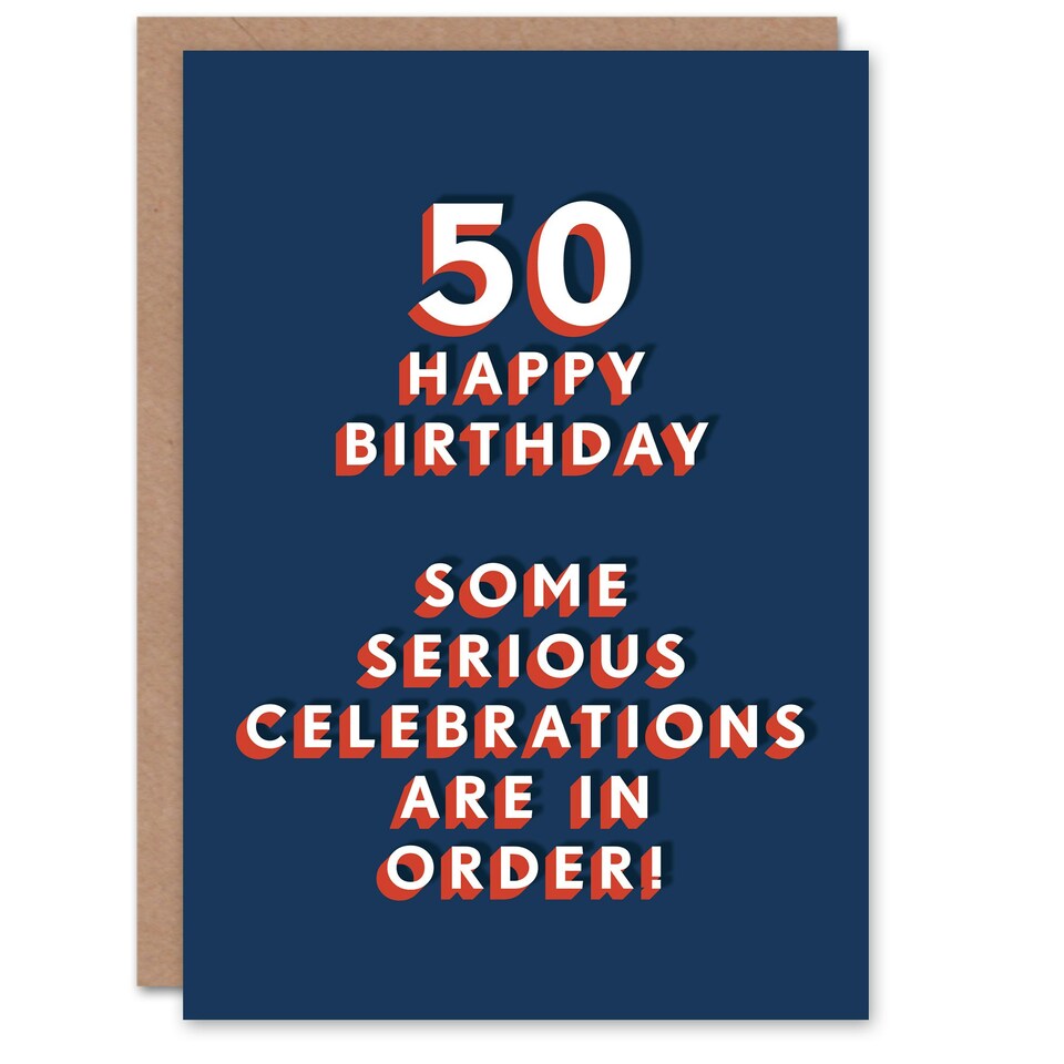 image 1 of Serious Celebrations 50 Year Old Milestone 50th For Him Birthday Card