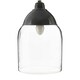 image 4 of Interiors by Premier Grey Glass and Iron Pendant Light