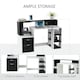 image 5 of HOMCOM Multi-Storage & Workstation Desk Table Storage Shelves