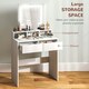 image 5 of HOMCOM Dressing Table with Mirror, LED Lights, Drawers, for Bedroom