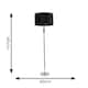 image 3 of ValueLights Marissa Black Velvet Shade with Chrome Stacked Ball Floor Lamp | Silver