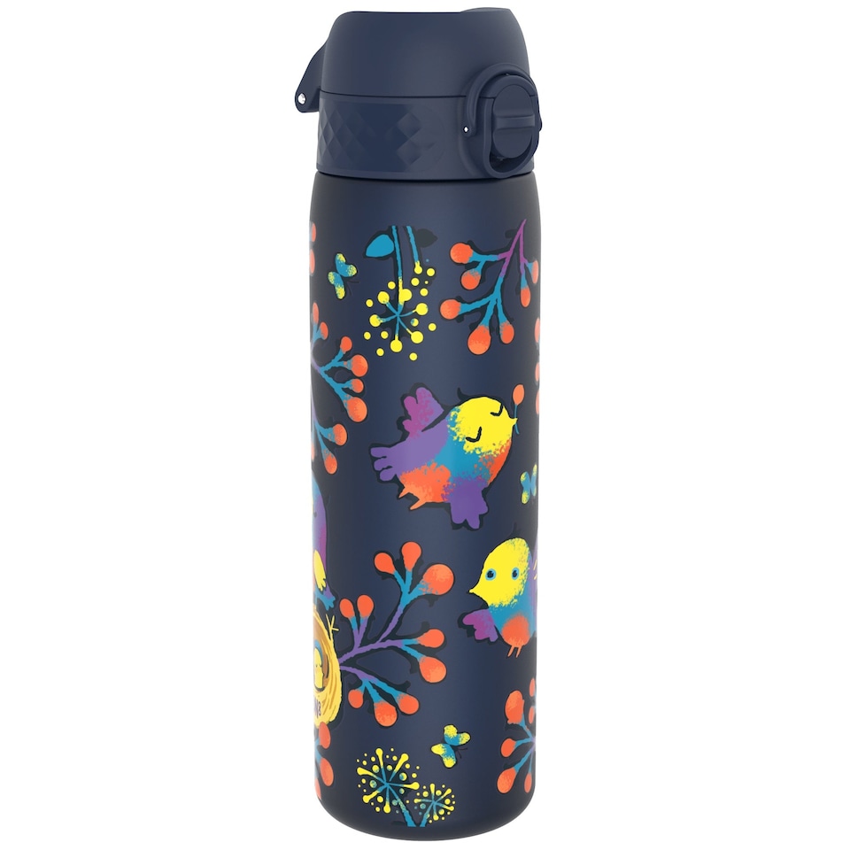 image 1 of Leak Proof Slim Water Bottle, BPA Free, 500ml (18oz) | Blue | Birds | One Size
