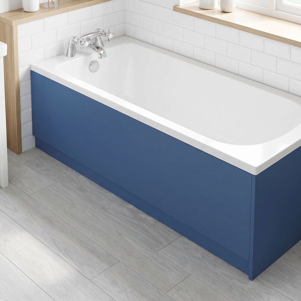 image 1 of Balterley Straight Reversible Bath Front Panel & Plinth | Blue | Satin Blue | 1