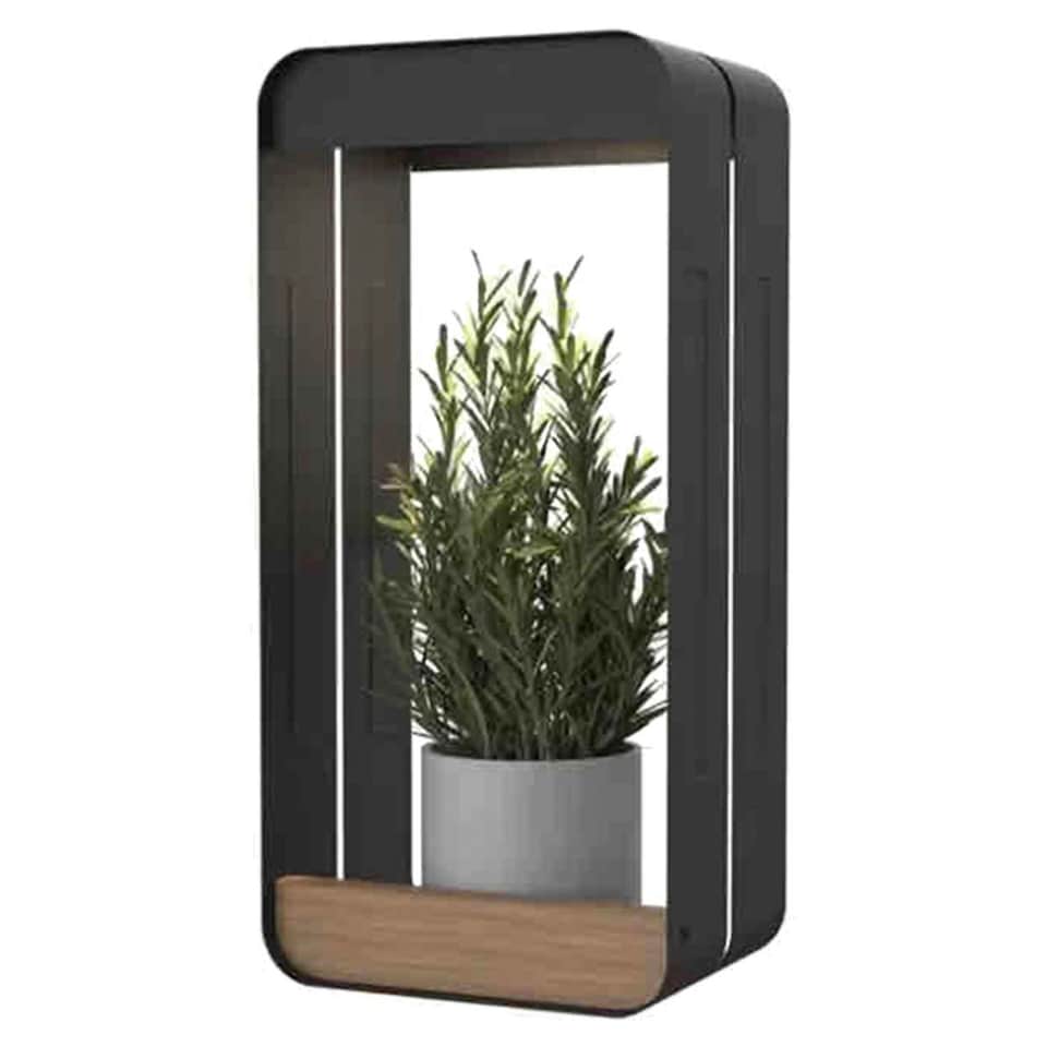 image 1 of vfm-estore Solar Wall Light & Planter, Warm White, 16cm x 34cm