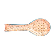 Nicola Spring Hand-Printed Kitchen Spoon Rest - 26.5cm - Orange