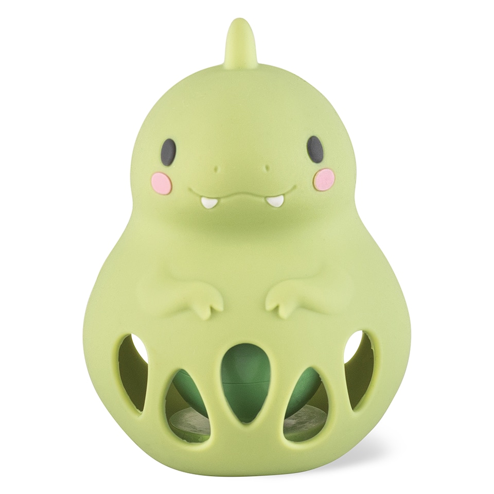 image 1 of Silicone Rattle - Dino