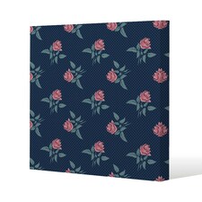 Roses & Spots Print (Canvas Print) 90 x 90 x 4cm