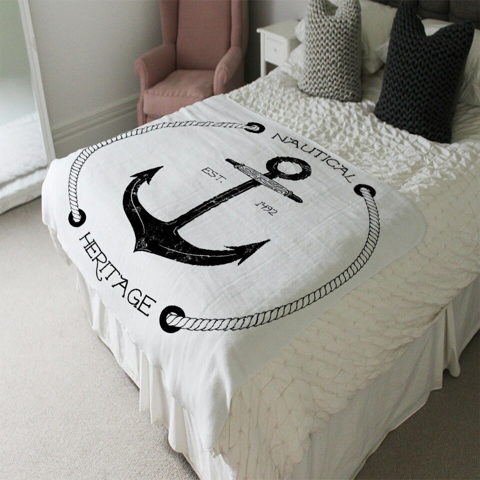 image 1 of Nautical Anchor (Blanket)