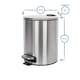 image 3 of Harbour Housewares Round Stainless Steel Pedal Bins - 5L - White - Pack of 2