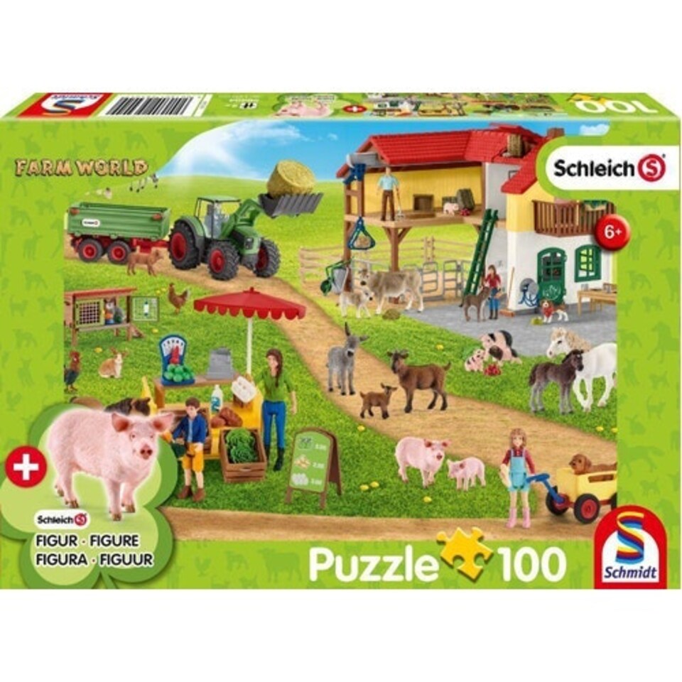Schleich: The Farmers' Market Puzzle (100 pieces) inc. 1 figure
