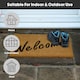 image 4 of JVL Rubber Embossed PVC backed Coir Door Mat 40x60cm - Welcome