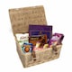 image 6 of JVL Handmade Buff Wicker Hampers with Faux Leather Straps, Small