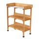 image 2 of Wooden Potting Table Flower Plant Workbench Garden Greenhouse | Brown