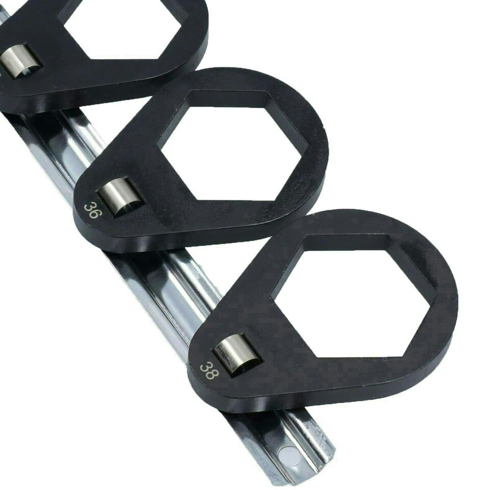 image 1 of Oil Filter Offset Cap Wrench Set Remove Removal Metric 24 - 38mm 5pc Crowfeet