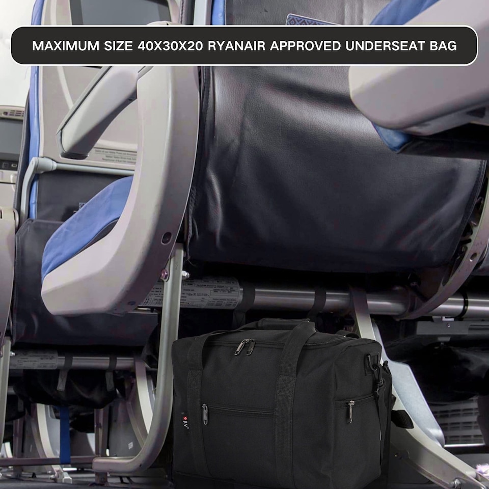 image 1 of Cabin Travel Bag 40x30x20cm Lightweight Duffel with Shoulder Strap and Pocket
