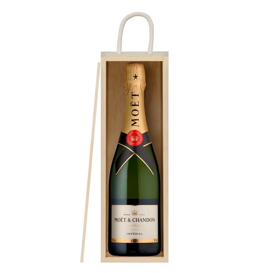 image 1 of Harbour Housewares 2pc Wooden Champagne Wine Box Set with Corkscrew - Natural