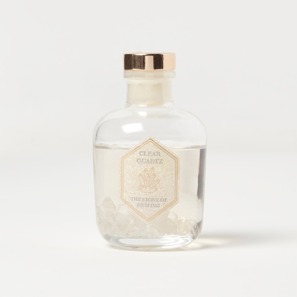 image 1 of Homescapes Clear Quartz Crystal Reed Diffuser – Fresh Linen Scent