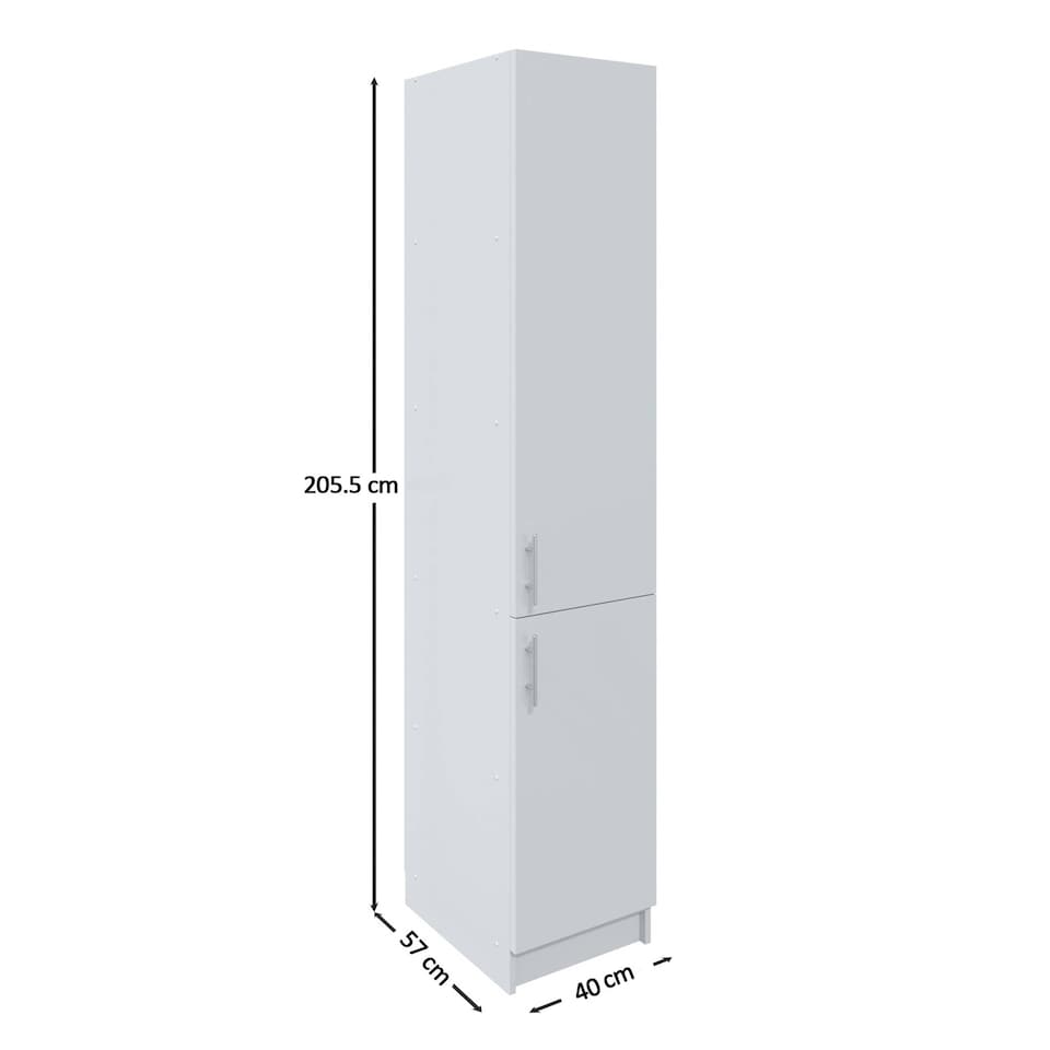 image 1 of JD Greta Kitchen Base Tall Larder Unit 400mm With Doors 40cm - White Gloss