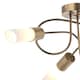image 4 of Patras Antique Brass 3 Light Semi Flush Ceiling Light