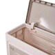 image 5 of Living and Home Plastic Folding Storage Box with Flip-top Lid and Wheels, M | Cream | 70L